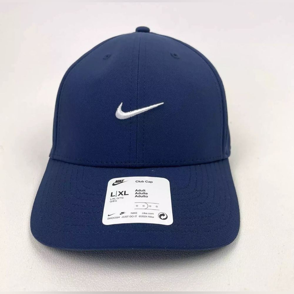 NEW Nike Dri-Fit Rise Club Swoosh Snapback Golf Cap Hat FV5563 410 blue S M L XL
